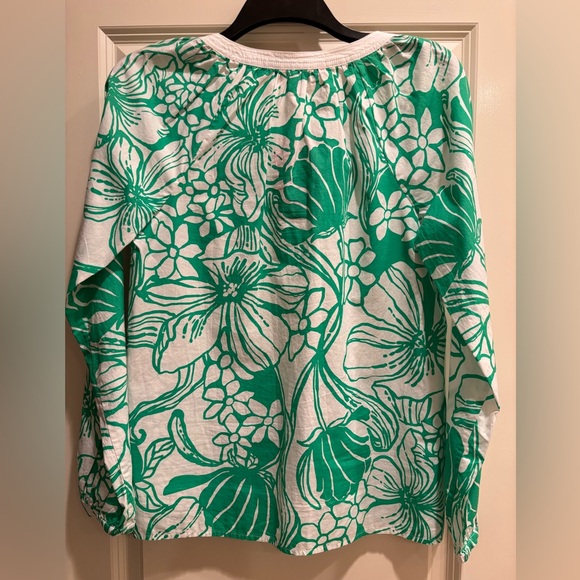 Lilly Pulitzer Caitlin Tunic NWT Spearmint Green Floral Blouse Size Small - Picture 8 of 9